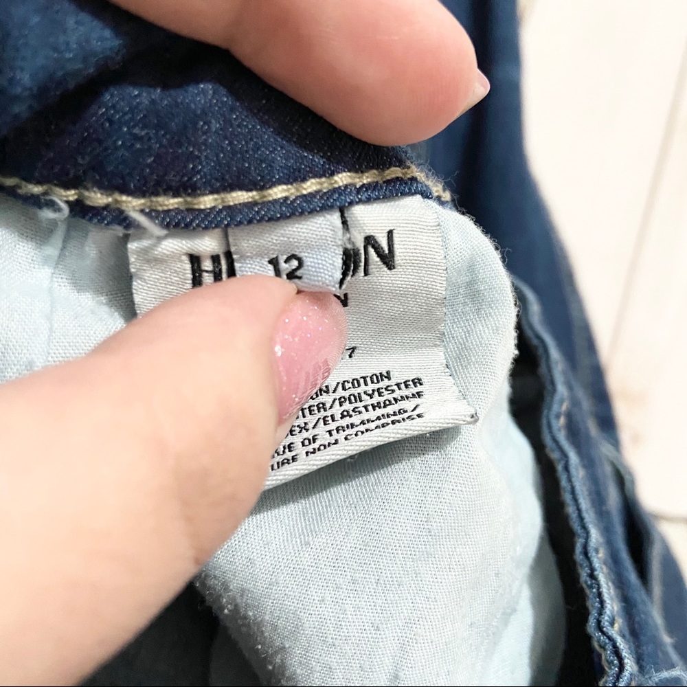 HUDSON Girl’s Mid Rise Raw Hem Skinny Jeans - Picture 4 of 5
